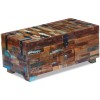 Gossi masuta de cafea tip cufar, 80 x 40 x 35 cm, lemn solid reciclat