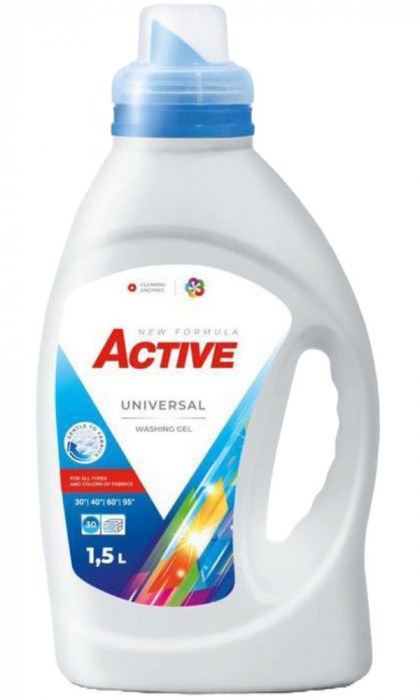 Detergent Universal de rufe lichid Active, 1.5 litri, 30 spalari