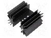 Radiator extrudat, aluminiu, 38.1mm x neagra, STONECOLD - HS-142-38