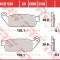 Set placute frana TRW MCB598SRM - Honda CB 400-600-1000 - CBR 750 - VT 1100 Shadow - Kymco People - Xciting- Suzuki GSF - GSX 400cc
