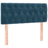 Cumpara ieftin Tablie de pat, albastru inchis, 90x7x78/88 cm, catifea
