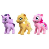 Set 3 jucarii din plus My Little Pony (Twilight, Applejack, Pinkie Pie), 13 cm, Play By Play