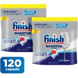 Detergent capsule pentru masina de spalat vase Finish Quantum All in 1, 2x60 buc, 120 spalari