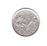 Moneda Insulele Bermude 10 cents/centi 1970, stare buna, curata