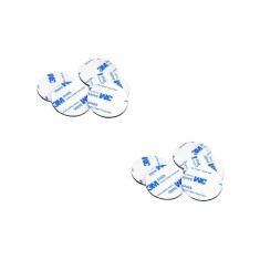 Set 10 buline dublu adezive, diametru 6 cm, negru