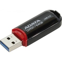 MEMORIE USB 3.2 ADATA 64 GB, cu capac, carcasa plastic, negru, &quot;AUV150-64G-RBK&quot; (timbru verde 0.03 lei)
