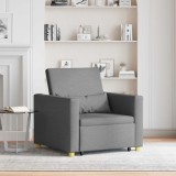vidaXL Canapea extensibilă single Gri &icirc;nchis 90 x 165 x 87 cm țesătură 42002685