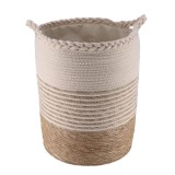 Coș Rufe Iuta/Bumbac/Poliester Mediu 34X45 Cm &ndash; Natural/Bej | Organizatoare Baie