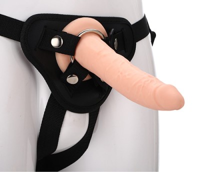 Strap-on Silicon Lichid 20 cm cu Ham Reglabil foto