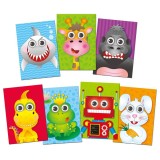 Carte de colorat Ghici cine-i acolo, 6 imagini reutilizabile, dezvolta indemanarea, Galt