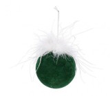 Set 8 globuri sticla verde Plummy 10 cm