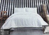 Cumpara ieftin Set de Pat 6 Piese Super Lux , Bumbac Premium cu Broderie Manuala Aurie