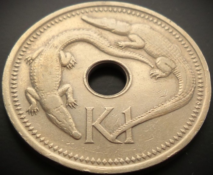 Moneda 1 KINA - PAPUA NOUA GUINEE, anul 1975 *cod 4950