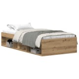 Cumpara ieftin Cadru de pat fara saltea Stejar Artisan 75x190cm Lemn prelucrat