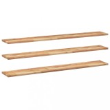 Rafturi suspendate 3 buc. 160x20x2cm lemn masiv acacia netratat
