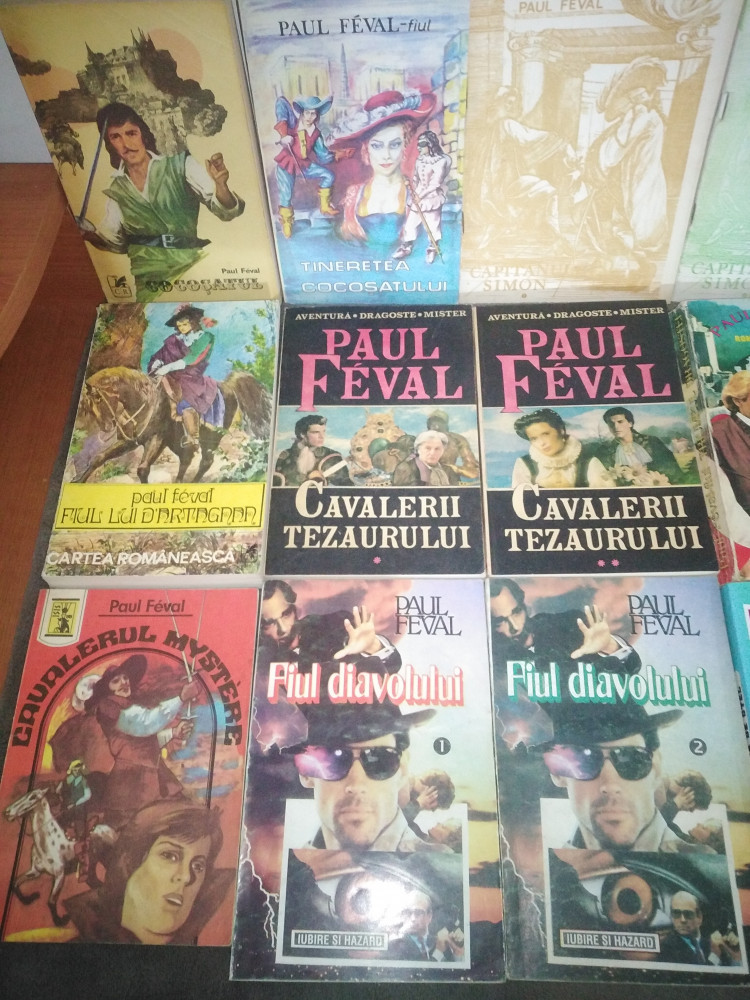 Pachet 15 carti PAUL FEVAL - Capa si spada - serie de autor - tr. gratuit |  Okazii.ro