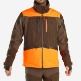 Jachetă Impermeabilă 900 FLUO Maro bărbați, Solognac