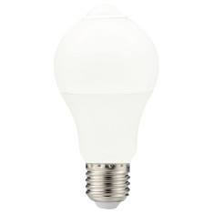 Bec LED Hoff clasic A60 E27 10W 800lm lumina rece 6000 K, cu senzor de miscare foto
