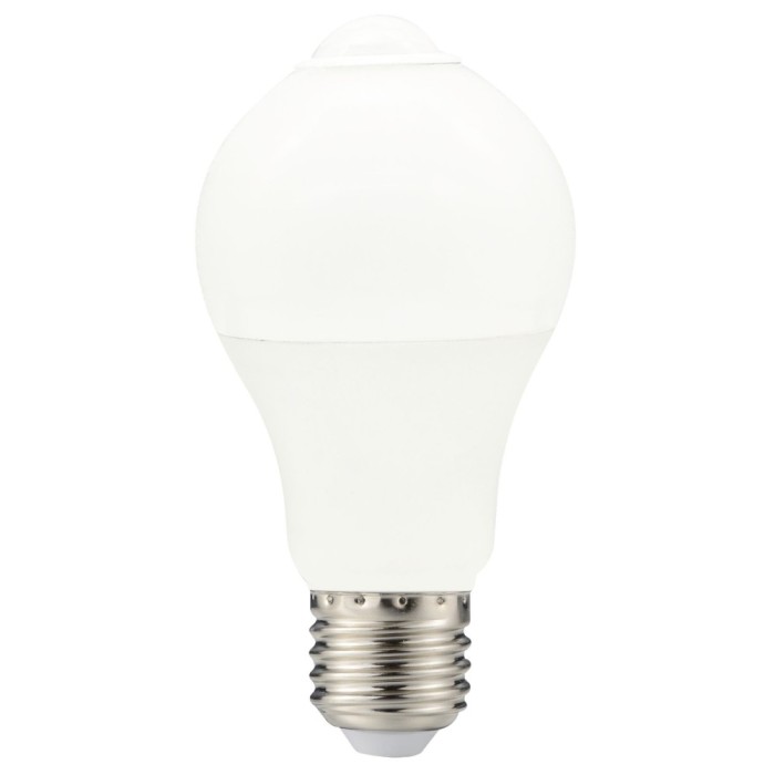 Bec LED Hoff clasic A60 E27 10W 800lm lumina rece 6000 K, cu senzor de miscare