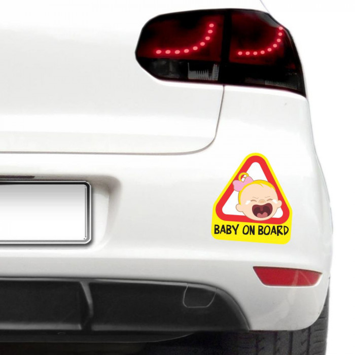 Sticker Baby on board - Fetita plangacioasa