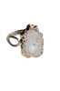 B300 Inel reglabil cu piatra naturala de cuart solar, fir metalic gilt, 5.7cm, 57 - 67, RavariuArt