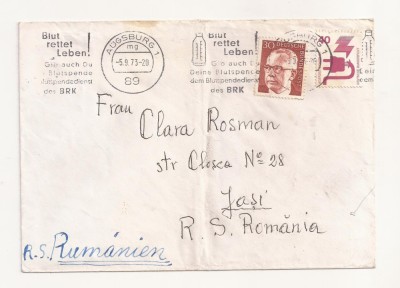 FD20 - Plic Circulat international Germania - Romania , 1973 foto
