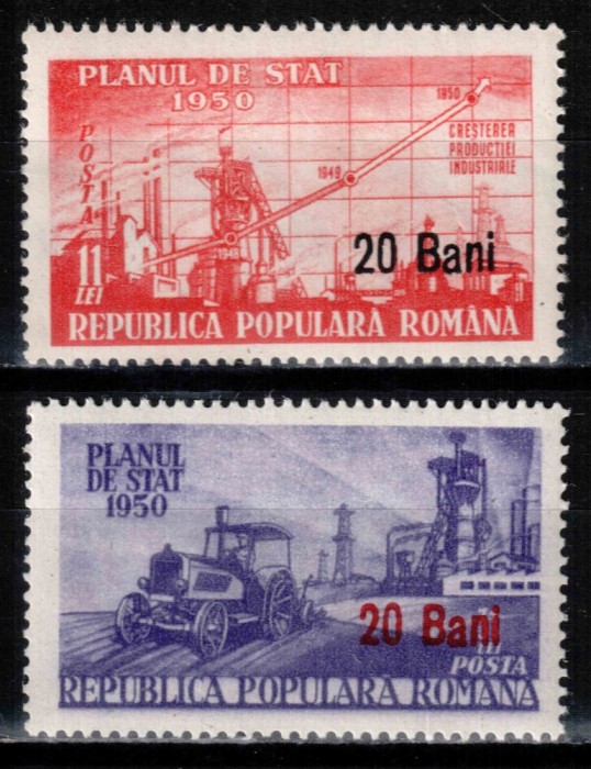 Romania 1952, LP 303, Planul de stat (supratipar), MNH!