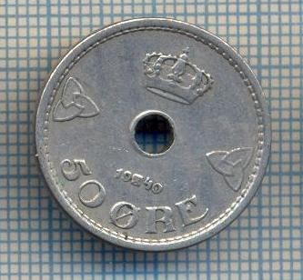 AX 395 MONEDA - NORVEGIA - 50 ORE -ANUL 1940 -STAREA CARE SE VEDE