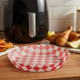 Cumpara ieftin Hartie de Coacere pentru Air Fryer - Cu Model &icirc;n Carouri, Rotunda, 23 cm - 50 Bucati/Pachet Best CarHome