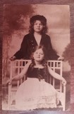 QW18 22 - Fotografie foarte veche - Doi copii superbi frate si sora - anii 1920, Alb-Negru, Romania 1900 - 1950, Portrete
