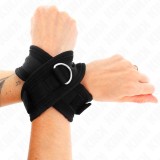 Kink Wrist Restraint-Cross Cuffs Black 34 X 5.5 cm