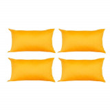 Set 4 Perne decorative dreptunghiulare, 50x30 cm, pline cu Puf Mania Relax, culoare galben, Palmonix