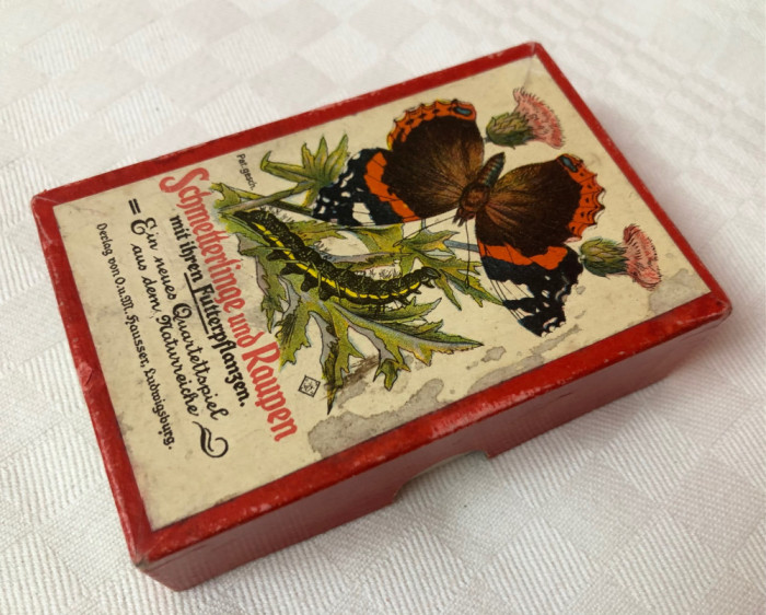 Cartonase vechi germane, fluturi și omizi cu plantele lor furajere, 48 cartonase