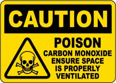 Caution Poison Carbon Monoxide Sign foto