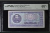 100 lei 1966 PMG67 UNC bancnota gradata