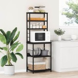 vidaXL Raft de bucătărie Stejar Negru 60 x 40 x 168 cm Lemn compozit 883880