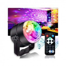Proiector Disco LED RGB cu telecomanda si senzor de sunet - Bila Disco
