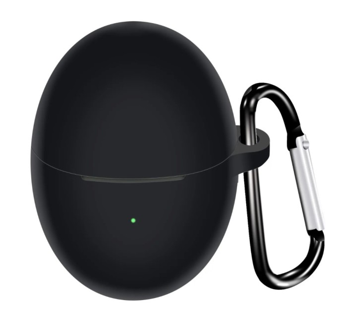 Husa compatibila cu castile wireless Huawei FreeBuds 5, culoarea neagra cu carlig prindere