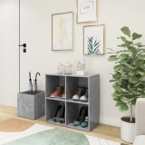 VidaXL Pantofar de hol, gri beton, 105x35,5x70 cm, PAL