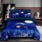 Lenjerie pat single 3D, bumbac finet,3 piese, cearceaf pat clasic 160cm x 230cm, cearceaf pilota 150cm x 220cm, 1 fata perna 50 x 70-F1P47