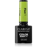 Claresa SoakOff UV/LED Color Fluo lac de unghii sub forma de gel culoare 5 g