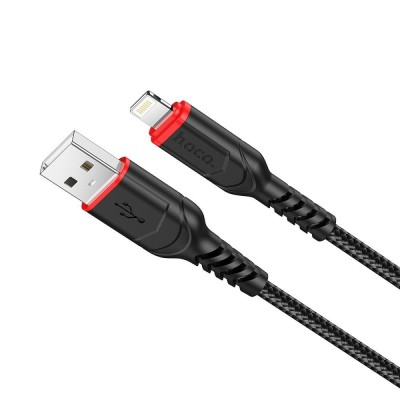 Cablu Hoco USB-A la Lightning 2.4A X59, 1 m, Negru foto