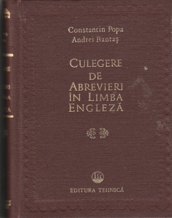 C. Popa, A. Bantaș, Culegeri de abrevieri &icirc;n limba engleză
