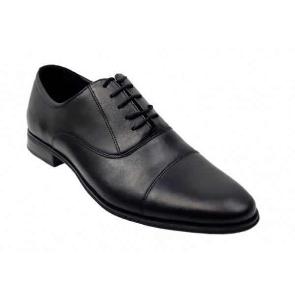 Pantofi eleganti barbati din piele naturala Negru Box GKR347N