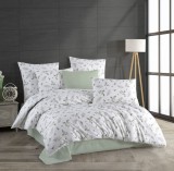 Cumpara ieftin Lenjerie de pat din bumbac 100%, dubla, cu 2 fete de perna, Valentini Bianco, Garden