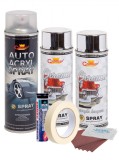 Kit complet reparatie si vopsire jante culoare Crom Metalic, V2