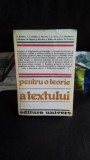 PENTRU O TEORIE A TEXTULUI - R. BARTHES SI ALTII