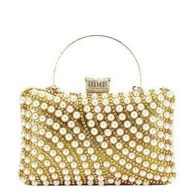 Clutch auriu cu strasuri BYH-802 05 foto