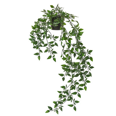 Planta artificiala pentru decorarea incaperilor, lungime 70 cm, diametru ghiveci 9 cm foto