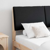 VidaXL Tăblie tapițată Negru 140 cm Lemn de pin masiv 879286